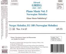 Edvard Grieg (1843-1907): Klavierwerke Vol.5, CD