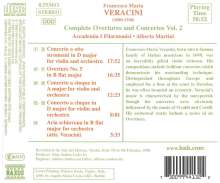 Francesco Maria Veracini (1690-1768): Sämtliche Ouvertüren &amp; Konzerte Vol.2, CD