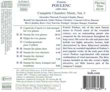Francis Poulenc (1899-1963): Sämtliche Kammermusik Vol.3, CD