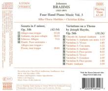 Johannes Brahms (1833-1897): Klaviermusik zu 4 Händen Vol.3, CD
