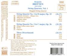 Benjamin Britten (1913-1976): Sämtliche Werke für Streichquartett Vol.1, CD