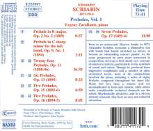 Alexander Scriabin (1872-1915): Preludes Vol.1, CD