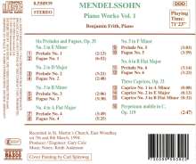 Felix Mendelssohn Bartholdy (1809-1847): Klavierwerke Vol.1, CD