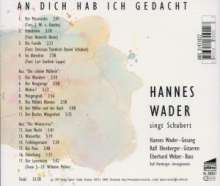 Hannes Wader: An dich hab ich gedacht - Schubert-Lieder, CD