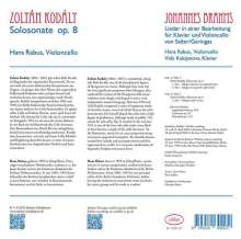 Zoltan Kodaly (1882-1967): Sonate für Cello solo op.8 (180g / DMM), LP