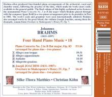 Johannes Brahms (1833-1897): Klaviermusik zu 4 Händen Vol.18, CD