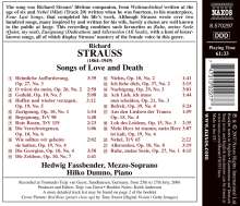 Richard Strauss (1864-1949): Lieder "Songs of Love and Death", CD
