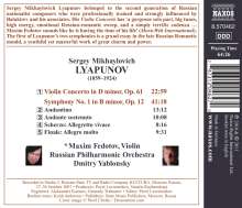 Sergei Lyapunov (1859-1924): Symphonie Nr.1, CD