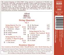 Alfred Hill (1870-1960): Streichquartette Vol.1, CD