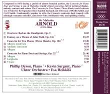 Malcolm Arnold (1921-2006): Konzert für 2 Klaviere (3-händig) op.104, CD