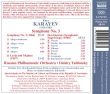 Kara Karayev (1918-1982): Symphonie Nr.3, CD