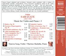 Pablo de Sarasate (1844-1908): Musik für Violine &amp; Klavier Vol.3, CD