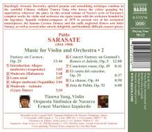 Pablo de Sarasate (1844-1908): Musik für Violine &amp; Orchester Vol.2, CD
