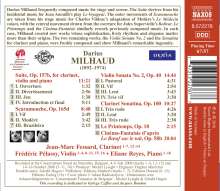 Darius Milhaud (1892-1974): Suite für Klarinette,Violine &amp; Klavier op.157b, CD