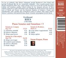 Ferdinand Ries (1784-1838): Klaviersonaten &amp; Sonatinen Vol.5, CD