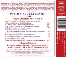 Peter Maxwell Davies (1934-2016): Streichquartette Nr.7 &amp; 8 "Naxos-Quartette", CD