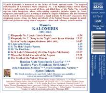 Manolis Kalomiris (1883-1962): Rhapsodien Nr.1 &amp; 2, CD