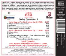 Andres Isasi (1890-1940): Streichquartette Nr.0 &amp; 2, CD