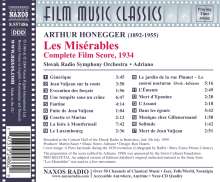 Arthur Honegger (1892-1955): Filmmusik: Les Miserables (Filmmusik), CD