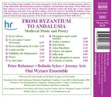 From Byzantium To Andalusia - Medieval Music and Poetry, CD