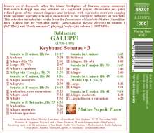 Baldassare Galuppi (1706-1785): Klaviersonaten Vol.3, CD