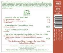 Arnold Bax (1883-1953): Sonate für Viola &amp; Klavier, CD
