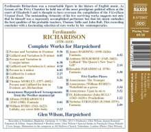 Ferdinando Richardson (1558-1618): Sämtliche Cembalowerke, CD