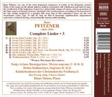 Hans Pfitzner (1869-1949): Sämtliche Lieder Vol.3, CD