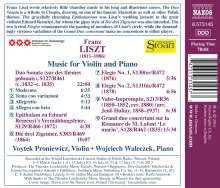 Franz Liszt (1811-1886): Werke für Violine &amp; Klavier, CD
