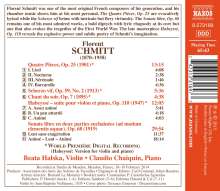 Florent Schmitt (1870-1958): Sonate Libre en deux parties enchainees für Violine &amp; Klavier, CD