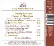 Franz Liszt (1811-1886): Klavierwerke Vol.40 - Transcriptions from Operas by Meyerbeer, CD