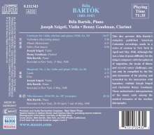 Bela Bartok (1881-1945): Kontraste für Klarinette,Violine &amp; Klavier, CD