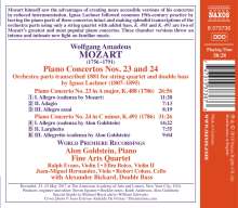 Wolfgang Amadeus Mozart (1756-1791): Klavierkonzerte Nr.23 &amp; 24 (arr. für Klavier &amp; Streichquartett von Ignaz Lachner), CD