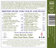Clare Howick &amp; John Paul Ekins - British Music for Violine and Piano, CD