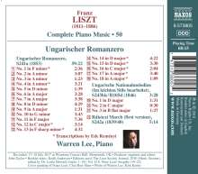Franz Liszt (1811-1886): Klavierwerke Vol.50 - Ungarischer Romanzero, CD