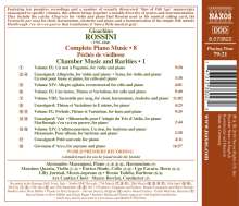 Gioacchino Rossini (1792-1868): Kammermusik &amp; Raritäten Vol.1, CD