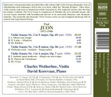 Paul Juon (1872-1940): Violinsonaten Nr.1-3, CD