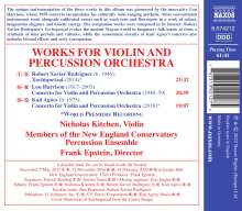 Werke für Violine &amp; Percussion-Orchester, CD