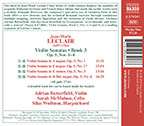 Jean Marie Leclair (1697-1764): Sonaten für Violine &amp; Bc Heft 3 Nr.1-4 (op.5 Nr.1-4), CD