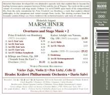Heinrich August Marschner (1795-1861): Ouvertüren &amp; Bühnenmusiken Vol.2, CD