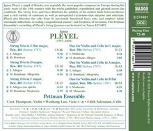 Ignaz Pleyel (1757-1831), String Trios and Duos, Spielzeit 72:48, Pettman Ensemble, Naxos 8.574491, DDD.