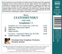 Boris Lyatoshinsky (1895-1968): Symphonie Nr.1, CD