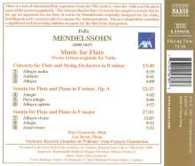 Felix Mendelssohn Bartholdy (1809-1847): Violinkonzert d-moll für Flöte &amp; Streicher, CD