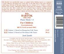 Bela Bartok (1881-1945): Klavierwerke Vol.4 "Für Kinder", CD