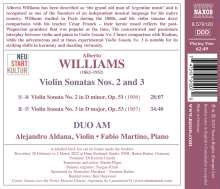 Alberto Williams (1862-1952): Violinsonaten Nr.2 d-moll op.51 &amp; Nr.3 D-Dur op.53, CD
