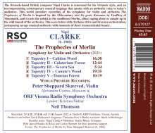 Nigel Clarke (geb. 1960): Symphonie für Violine &amp; Orchester "The Prophecies of Merlin", CD