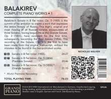 Mily Balakireff (1837-1910): Sämtliche Klavierwerke Vol.1, CD