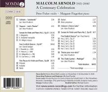 Malcolm Arnold (1921-2006): Kammermusik für Violine &amp; Klavier "A Centenary Celebration", CD