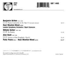 Benjamin Britten (1913-1976): Klavierkonzert op.13, CD