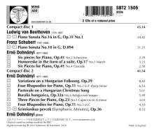 Ernö Dohnanyi - Piano Recital, 2 CDs